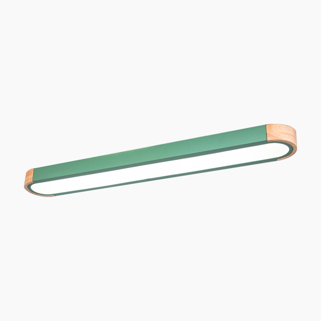 Infälld taklampa minimalistisk rektangulär macaron, trä akryl