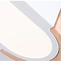 Flush Mount Ceiling Light Minimalist Rectangular Macaron, Wood Acrylic