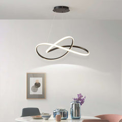 Minimalist Twisted Linear LED Chandelier Ceiling Light Dining Table
