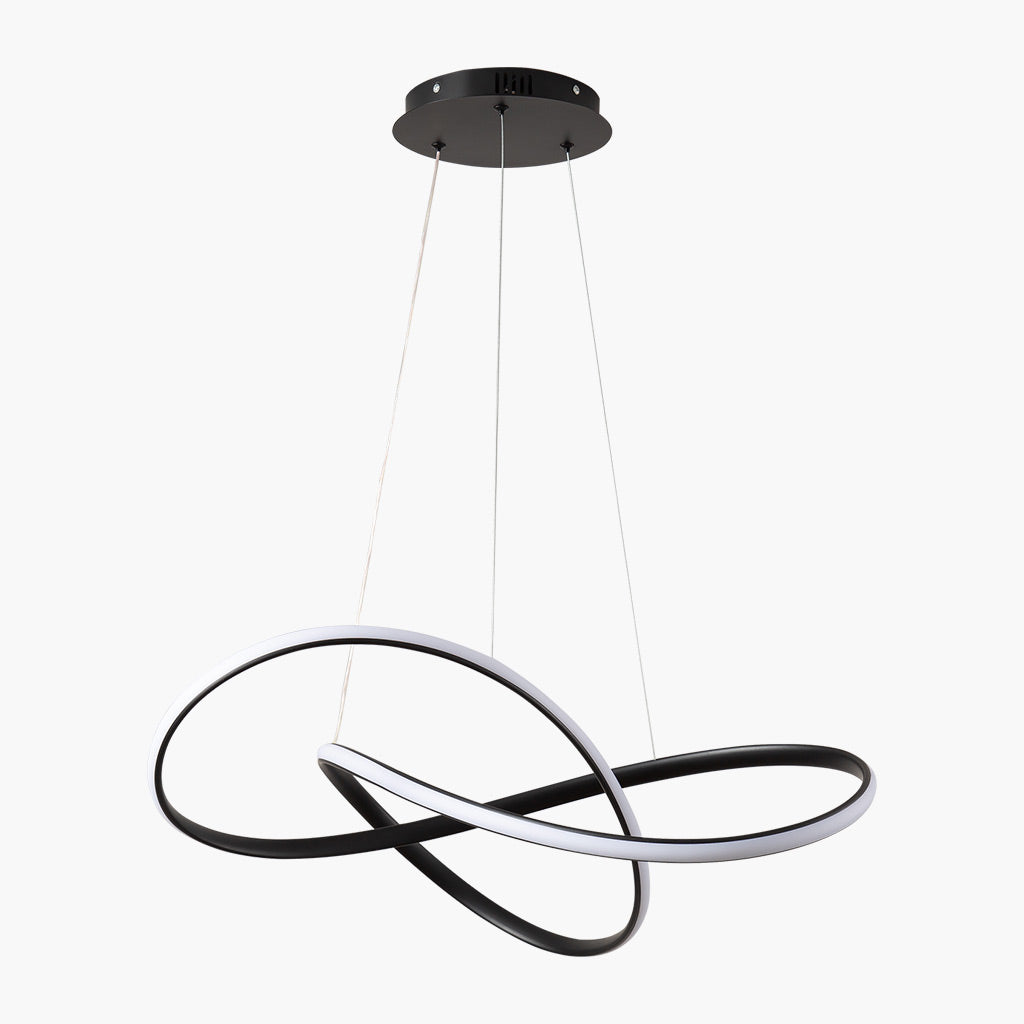 Minimalist Twisted Linear LED Chandelier Ceiling Light Main