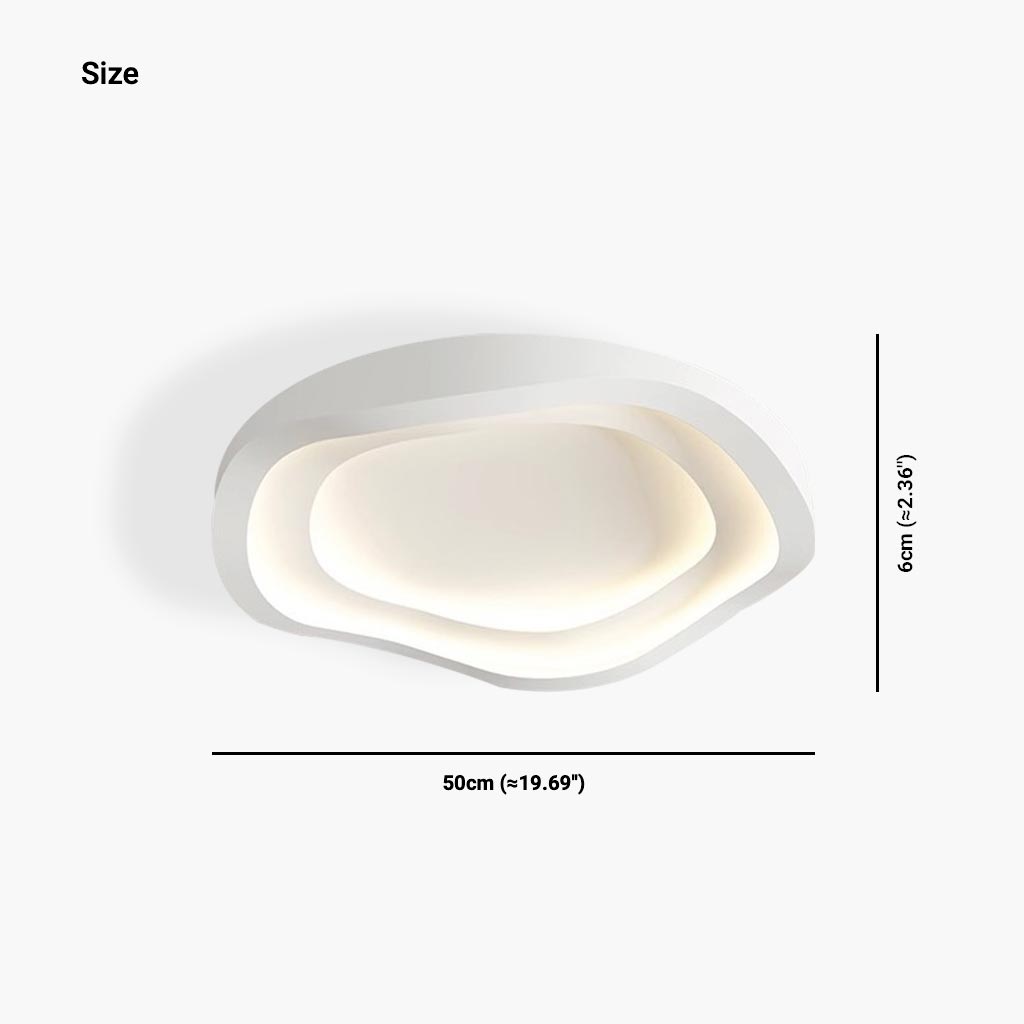 Minimalist White Flush Mount LED Ceiling Light Size