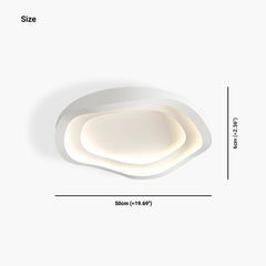 Minimalist White Flush Mount LED Ceiling Light Size