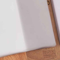 Lámpara de pared rectangular de madera minimalista para mesita de noche