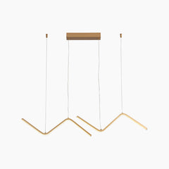 Modern Adjustable Wave Line Gold LED Pendant Light Main