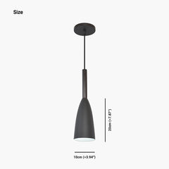 Modern Cone Pendant Light 1 Light Size