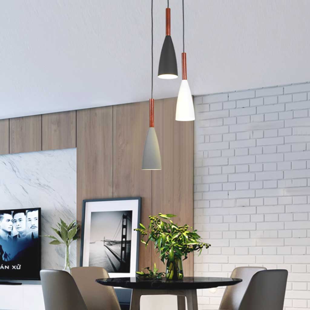 Modern Cone Pendant Light  3 Tri Living Room