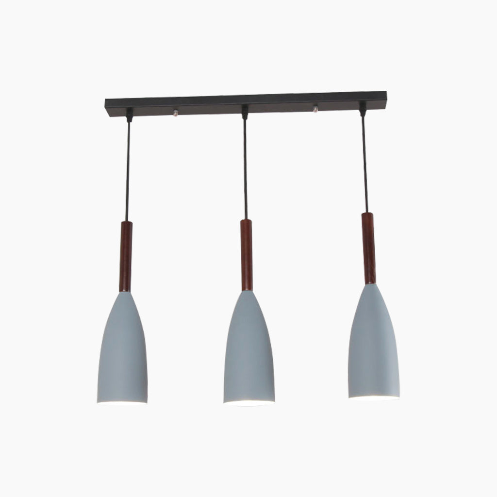 Modern Cone Pendant Light Bar 3 Grey
