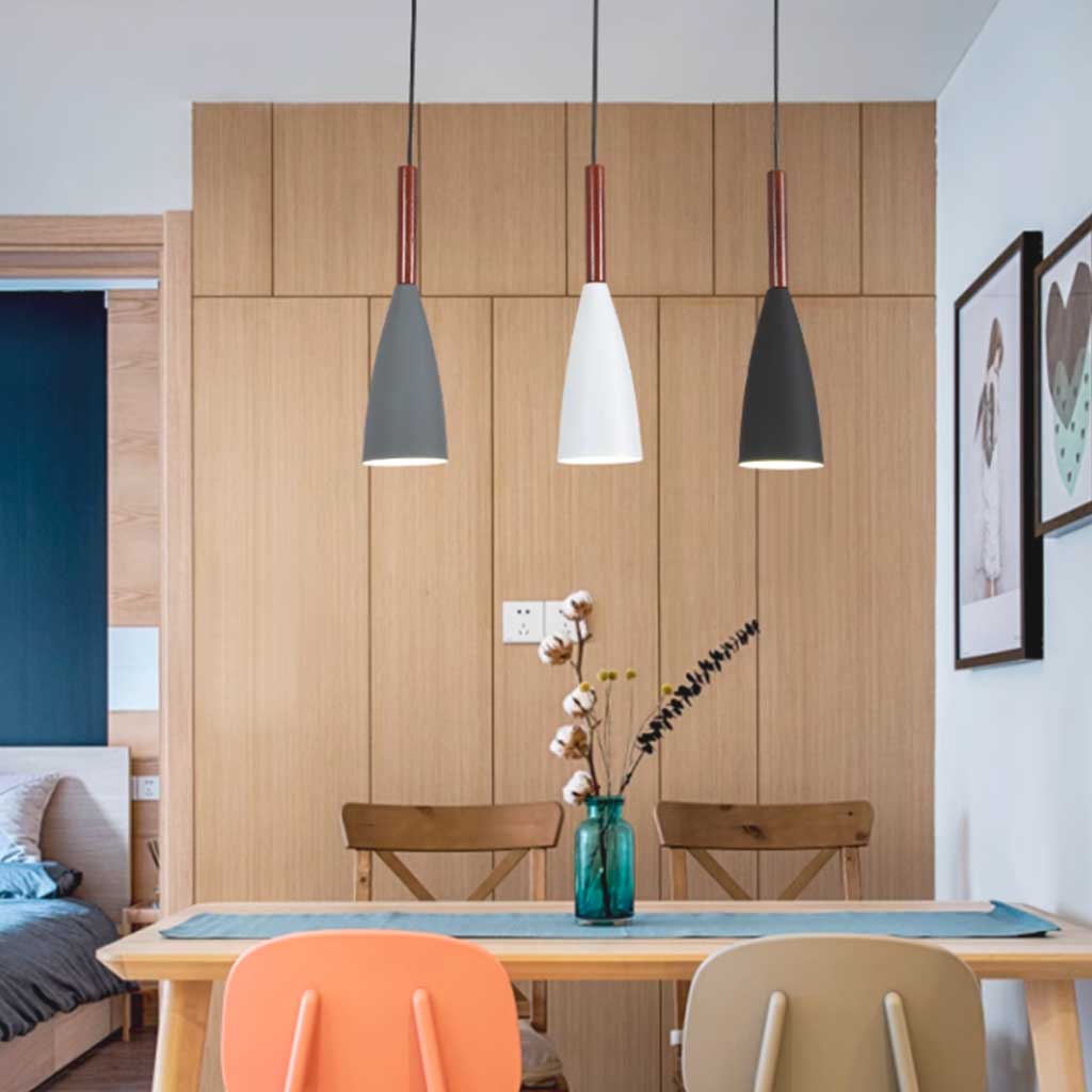 Modern Cone Pendant Light Bar 3 Room