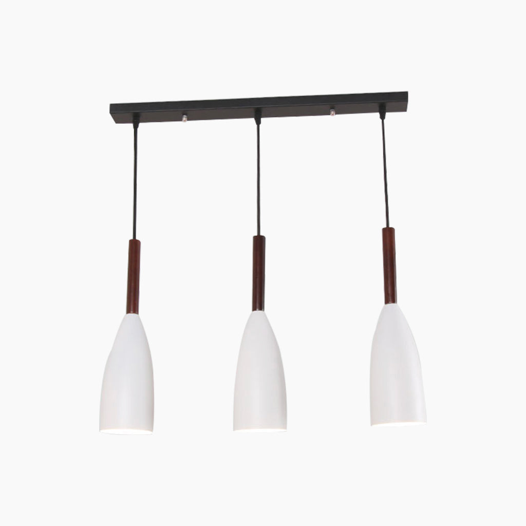 Modern Cone Pendant Light Bar 3 White