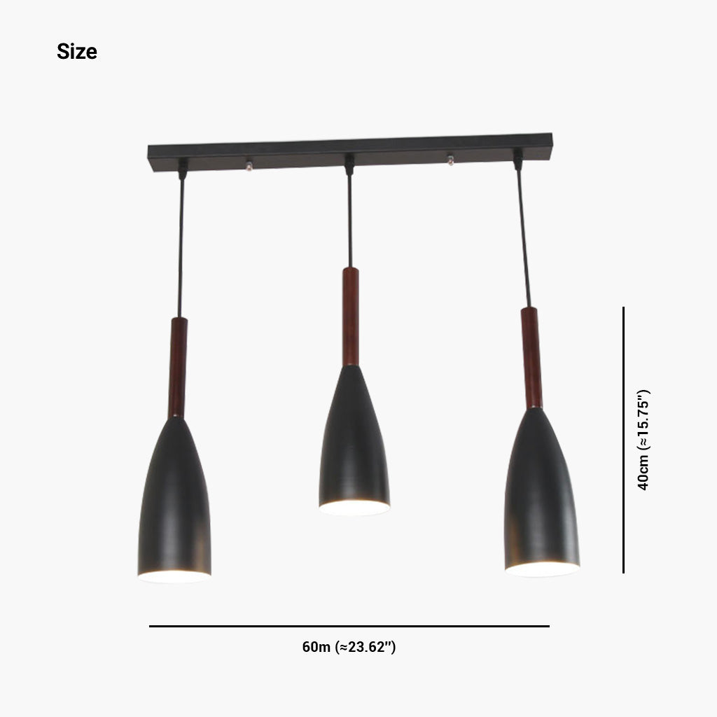 Modern Cone Pendant Light Bar Size
