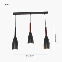 Modern Cone Pendant Light Bar Size