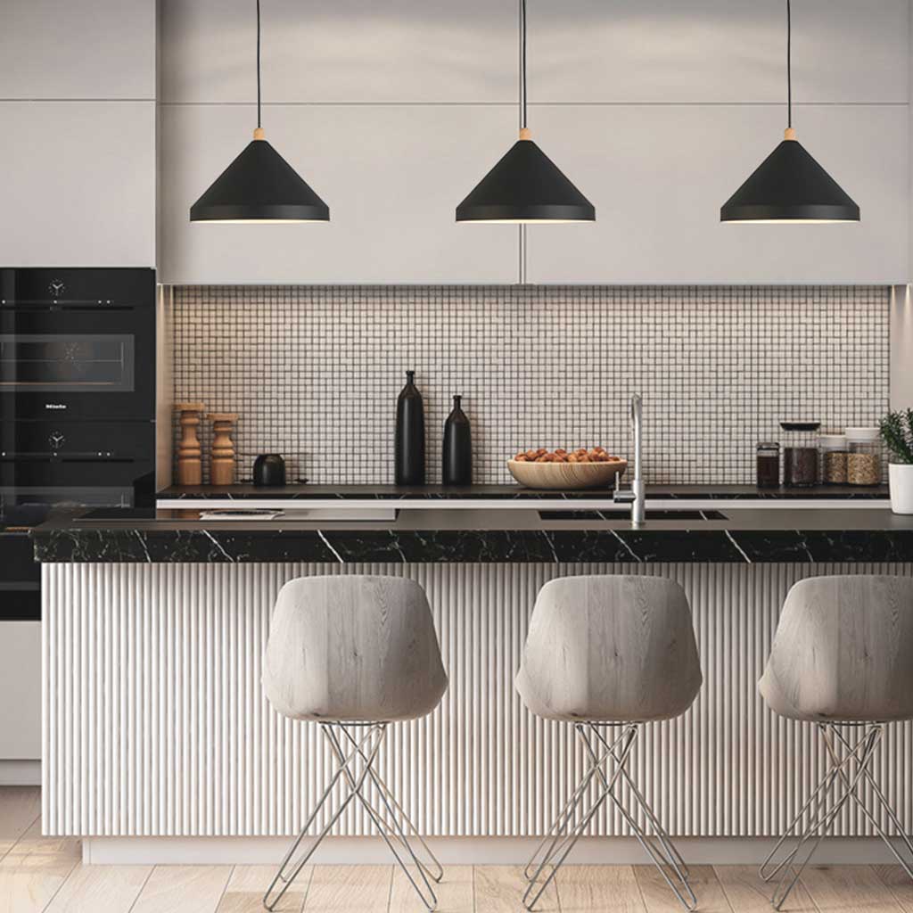 Modern Cone String Pendant Light Kitchen Island
