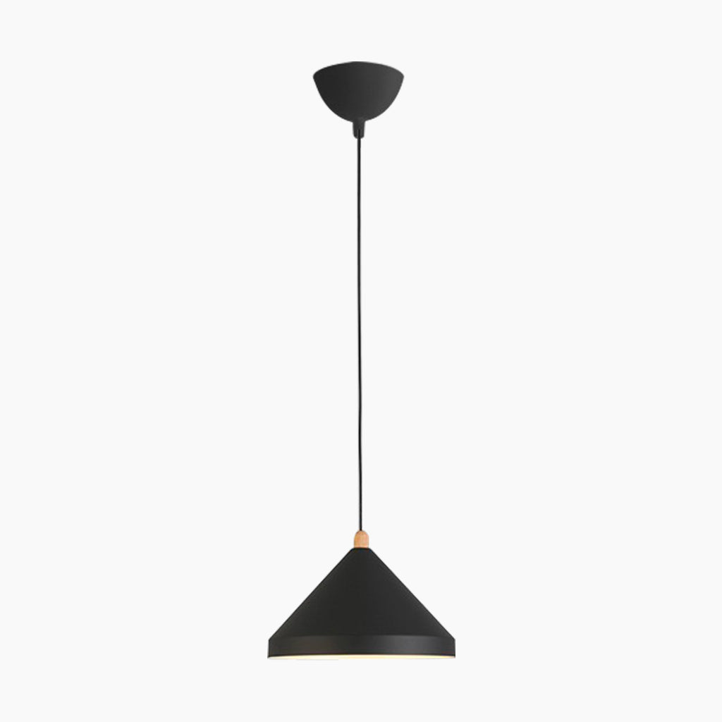 Modern Cone String Pendant Light, Black/White | VAXLAMP