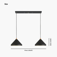 Modern Cone String Pendant Light Size 2 Lights