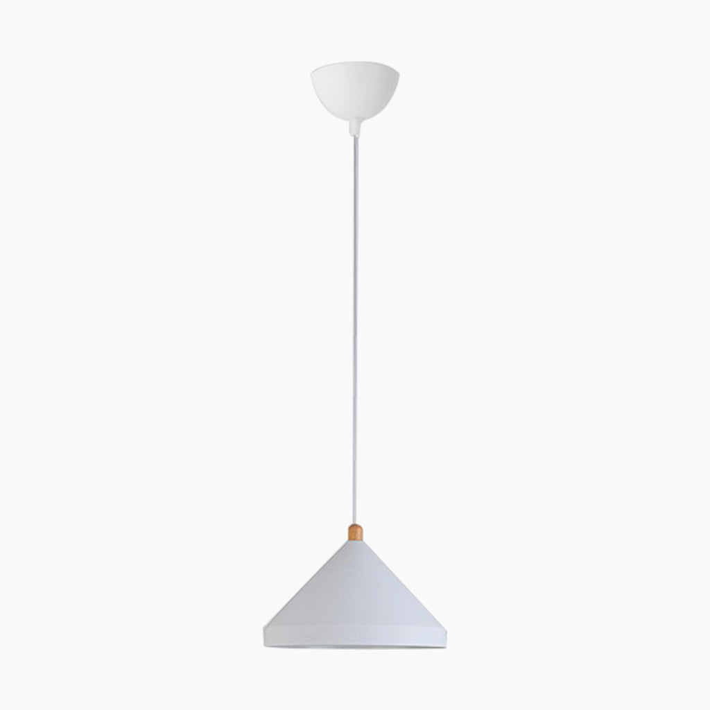 Modern Cone String Pendant Light White