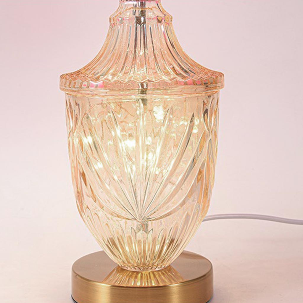 Modern Decorative Glass Vase Feather Table Lamp Body