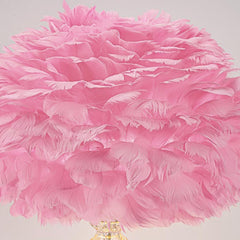 Modern Decorative Glass Vase Feather Table Lamp Shade