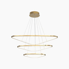 Modern Dimmable Stainless Steel Triangle LED Chandelier 3