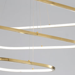 Modern Dimmable Stainless Steel Triangle LED Chandelier Detail LED