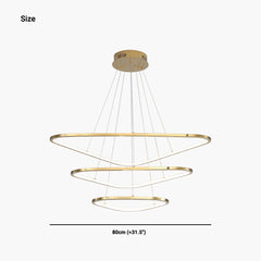 Modern Dimmable Stainless Steel Triangle LED Chandelier Size 3