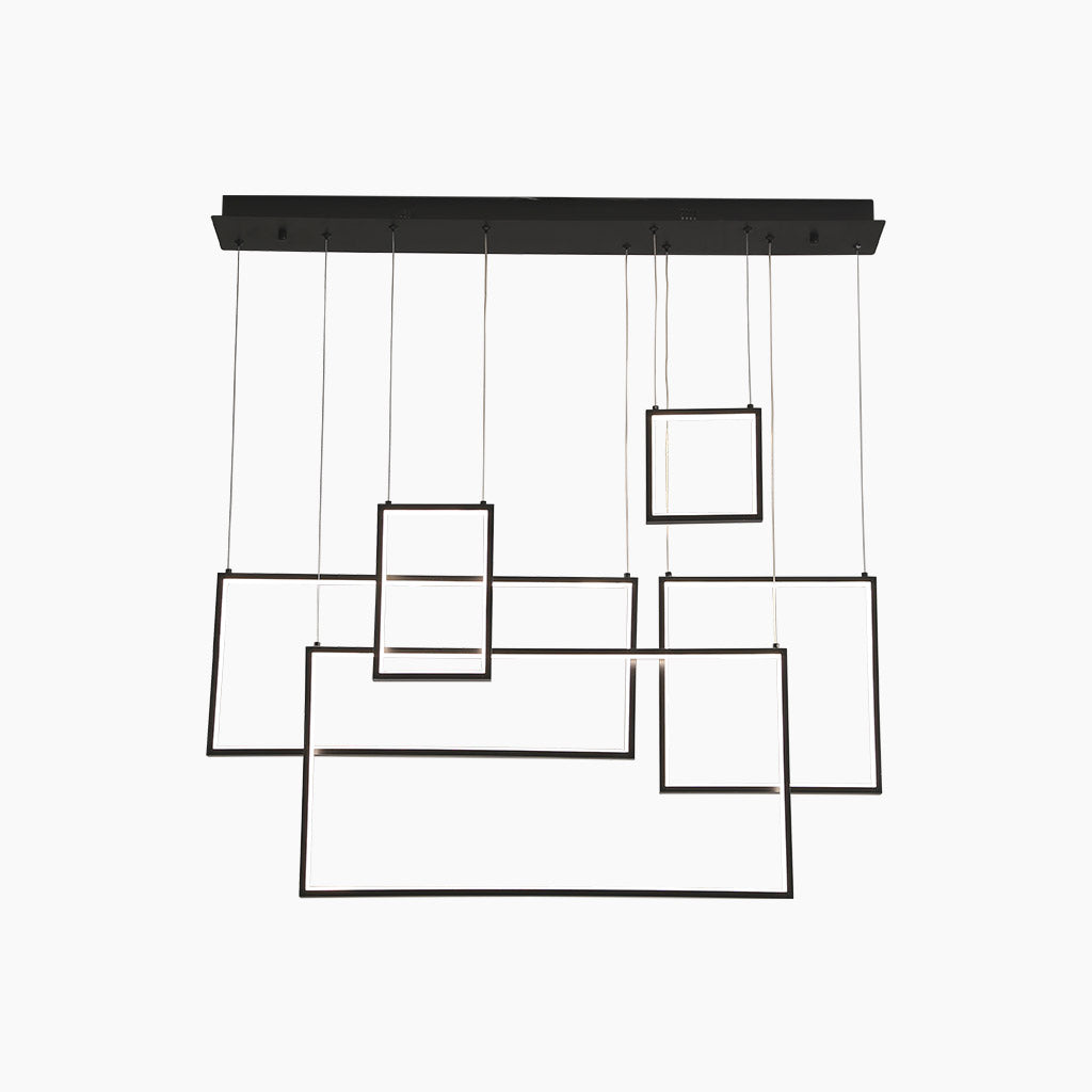 Modern Geometric Linear Pendant Light Chandelier Main