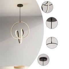Modern LED Ring Abstract Chandelier Ceiling Light Detail