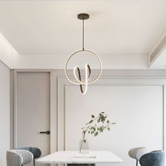 Modern LED Ring Abstract Chandelier Ceiling Light Meeting Room