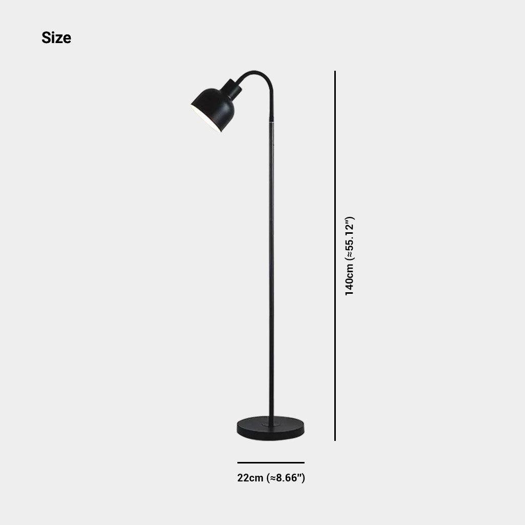 Modern Minimalist Iron Floor Standing Lamp Black Size