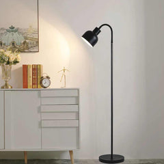 Modern Minimalist Iron Floor Standing Lamp Black Study Room