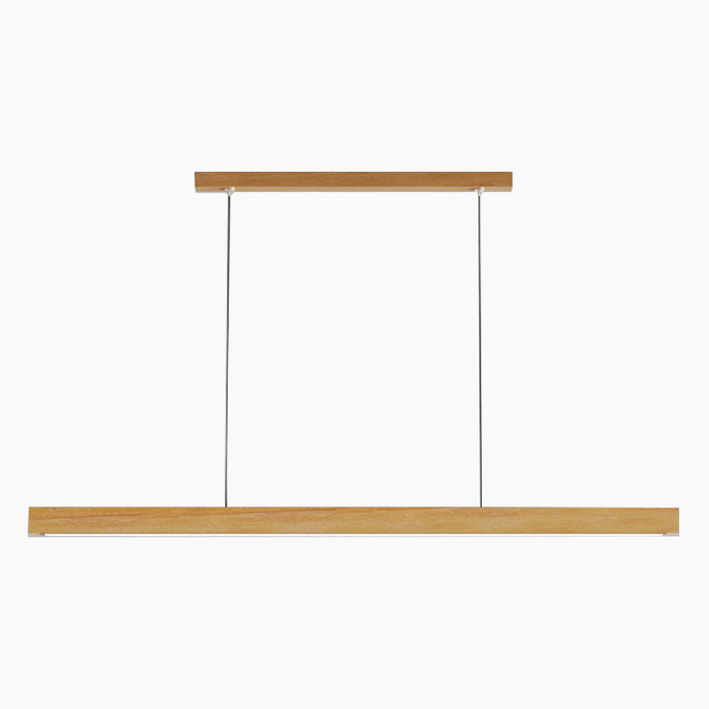 Modern Minimalist Wood Linear Pendant Lighting Main