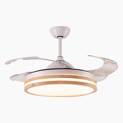 Modern Natural Wood Acrylic Ceiling Fan with Light Main C