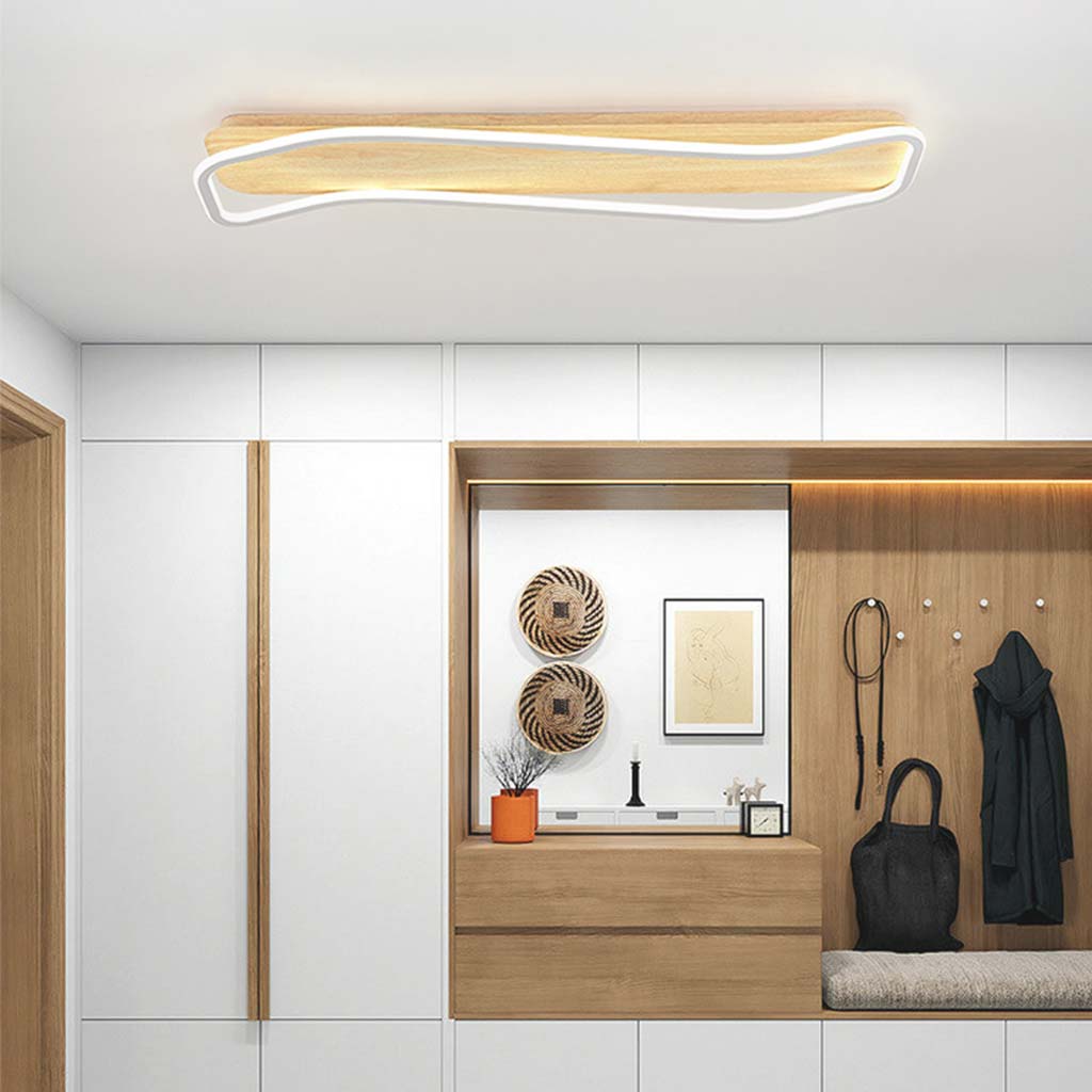 Flush Mount Ceiling Light Modern Rectangular Wrought Iron L80cm W20cm L31.5 x W7.87 43W