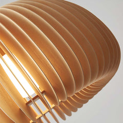 Modern Scandinavian Wood Japanese Pendant Light Detail