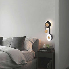 Wall Lamp Lighting Modern Unique for Bedroom, Wood & Acrylic
