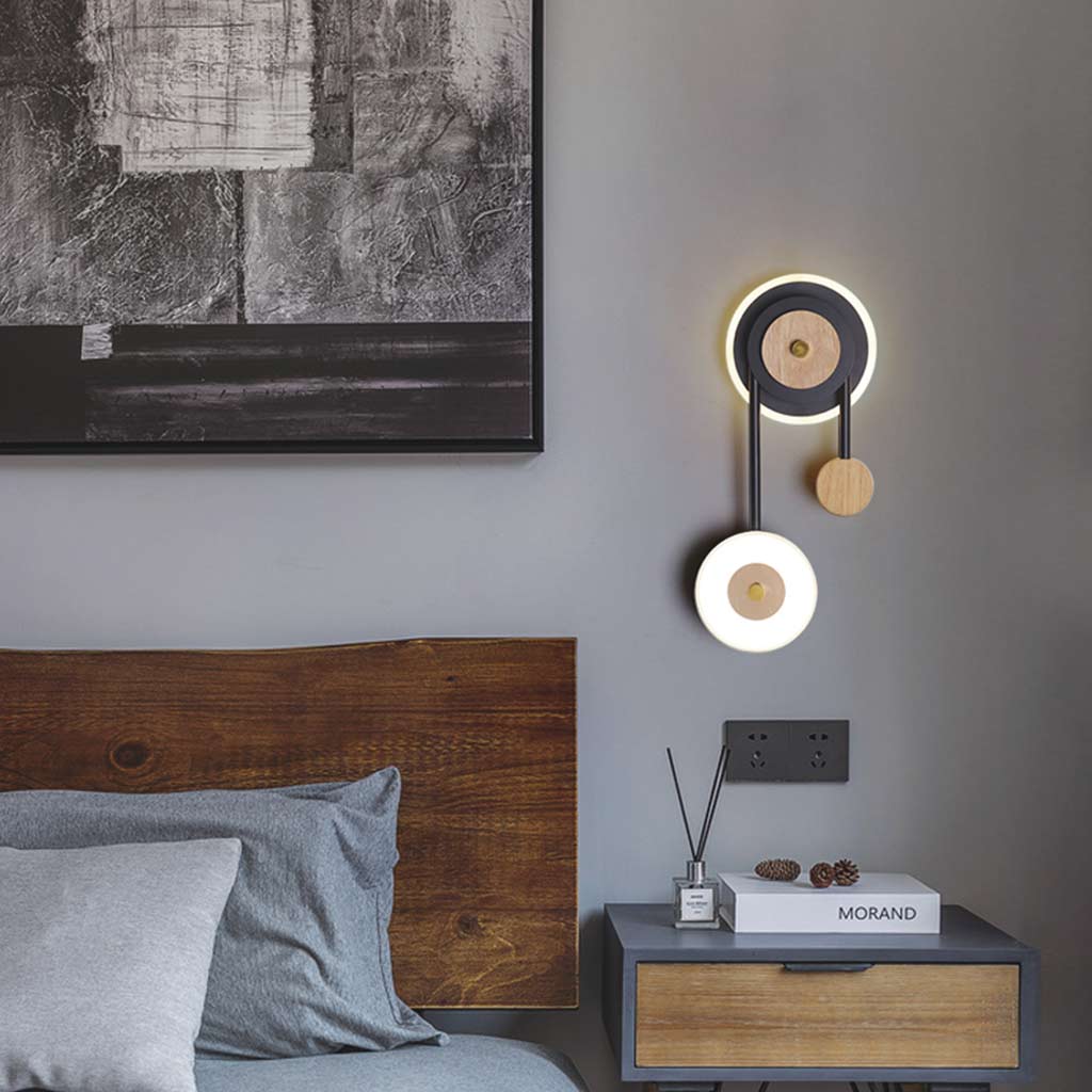 Wall Lamp Lighting Modern Unique for Bedroom Wood Acrylic
