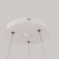 Modern Wood Acrylic Ring Chandelier Pendant Light Detail Canopy