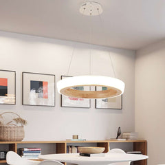 Modern Wood Acrylic Ring Chandelier Pendant Light Type D