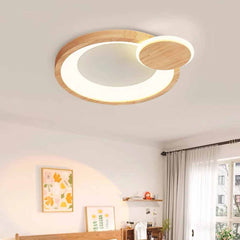 Modern Wood Round Ceiling Light Flush Mount LED