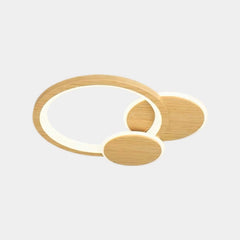 Modern Wood Round Ceiling Light Flush Mount LED