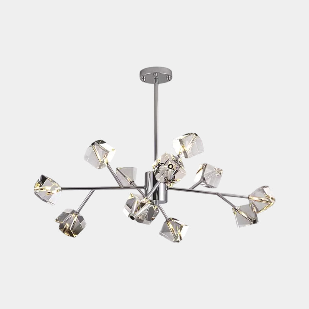 Lustre moléculaire Spoutnik Cristal Cube, Chrome