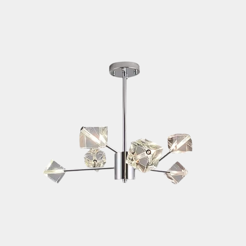 Lustre moléculaire Spoutnik Cristal Cube, Chrome