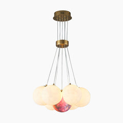 Moon Bubble Chandelier Colored 7 Lights