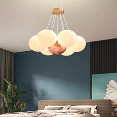 Moon Bubble Chandelier Colored Bedroom