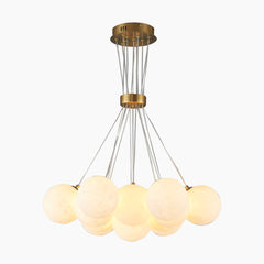 Moon Bubble Chandelier White 13 Lights