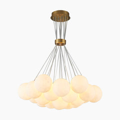Moon Bubble Chandelier White 19 Lights