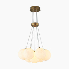 Moon Bubble Chandelier White 7 Lights