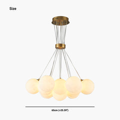 Moon Bubble Chandelier White Size 13 Lights