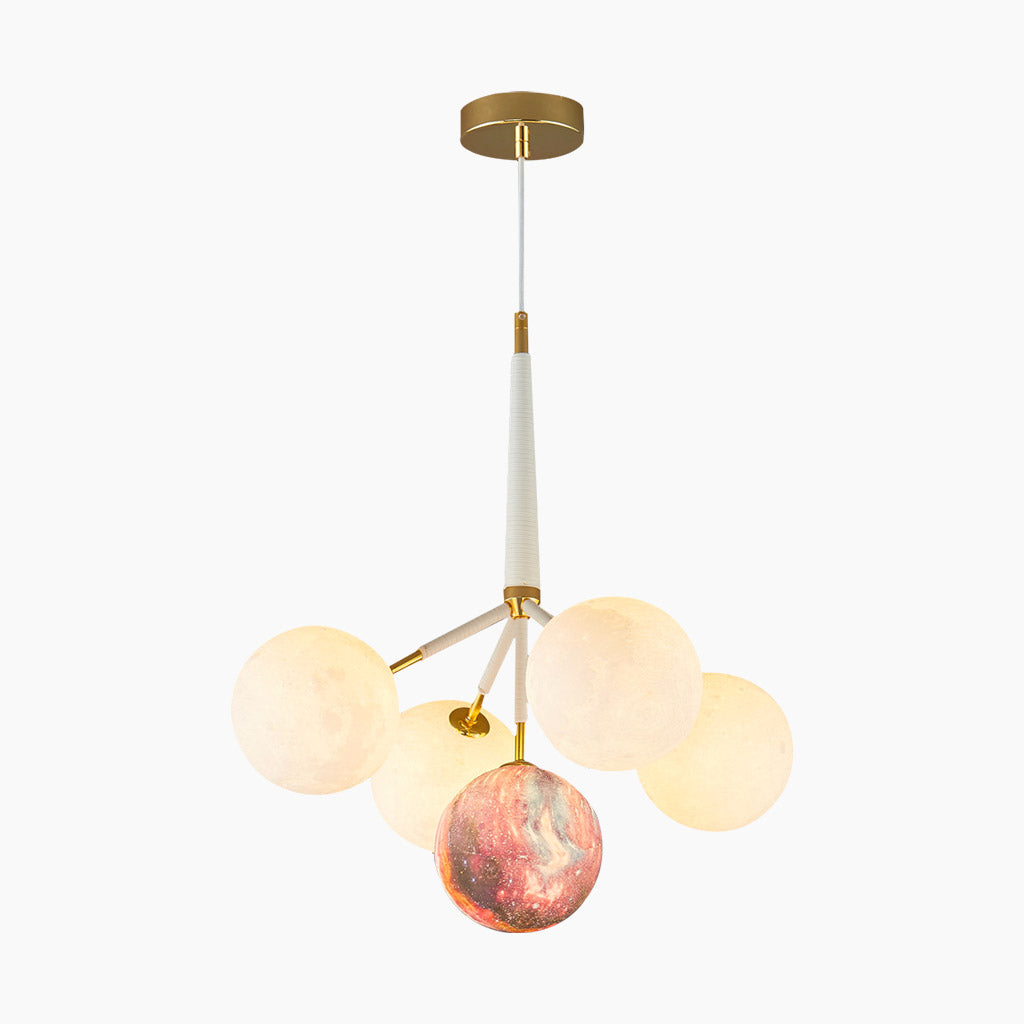 Moon Bubble Light Fixture 5 Color Pendant