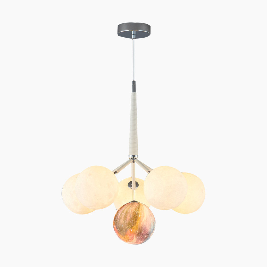 Moon Bubble Light Fixture 6 Color Pendant
