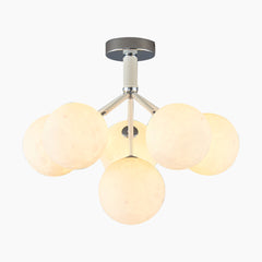 Moon Bubble Light Fixture 6 White Flush Mount